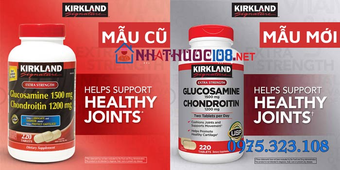 Thông tin của viên uống bổ khớp Chondroitin Kirkland Glucosamine